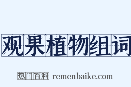 观果植物组词是什么意思的图片